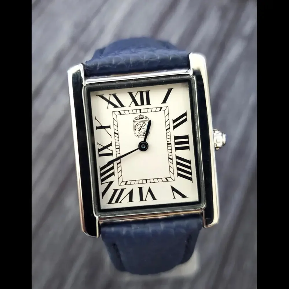 Pierre Lucerne 1888 Tank Swiss Inspired Mens Watch‎ Blue